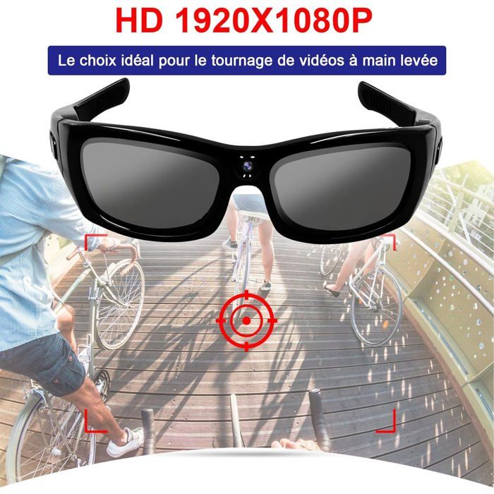 Lunettes Soleil Caméra 2K - Enregistrement Vidéo Full HD 90° Lentilles Polarisées Pour Sport