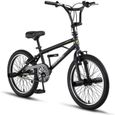 Licorne Bike Jump Premium BMX Système de rotor à 360° 4 niveaux en acier [Freestyle, Noir-Jaune]-0