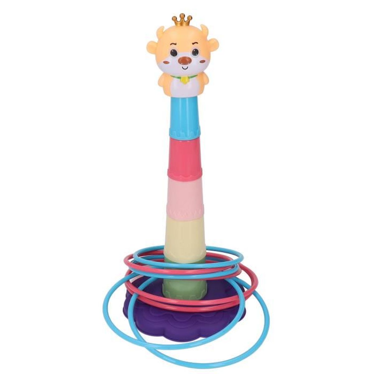 Jeu De Lancer D'Anneaux Pour Enfants - 18 Anneaux Colorés Avec Sac De Transport