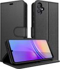 ACUZINA Coque pour Samsung Galaxy A05 Housse Etui Portefeuille, Cuir Multifonction, Fermeture Magnétique à Clapet Anti-Choc (Noir)