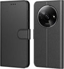 ACUZINA Etui Coque pour Xiaomi Redmi A3, Coque Protection Housse Premium en Cuir PU,Pochette Flip Case Compatible avec Book (Noir)