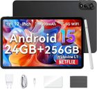 Blackview MEGA2 Tablette Tactile 11.97" Android 15 2.4G+5G Wifi, RAM 24 Go ROM 256 Go/SD 2 To 9000mAh Tablette PC Dual Sim - Gris