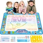 Stillcool® 100*80cm Tapis Doodle Mat Dessin Magique Toile Aqua 4 Couleur + 4 stylo+4 sceau+boîte Jouet Éducatif Cadeau Enfant