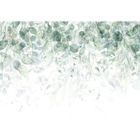 WALLARENA Papier Peint Intissé Panoramique Floral Feuilles 416x254 cm Vert Pastels 3D Chambre Salon Photo Non Tissé Muraux Trompe l'oei