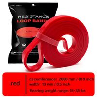 13 mm-rouge - Bandes de résistance élastiques, équipement de traction pour l'entraînement à domicile, Pilates
