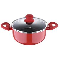 Bergner bellini red - casseroles aluminium pressé rouge 24x11.5 cm  bon pour l'induction