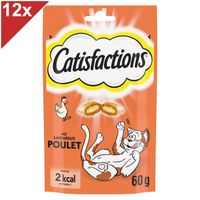 CATISFACTIONS Friandises au poulet pour chat et chaton 12x60g
