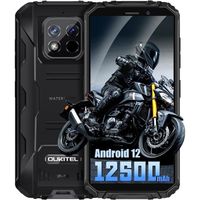 OUKITEL WP18 Pro Robuste Smartphone 12500mAh 5.93" écran 4Go + 64Go IP68 Etanche Téléphone Android 12 Double SIM 4G GPS - Noir