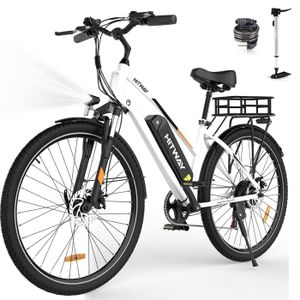 VÉLO ASSISTANCE ÉLEC Vélo électrique VAE - HITWAY - Blanc - 28