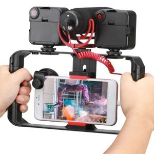 U-Rig Pro Handheld Smartphone Video Rig Handle Grip Cold Shoe Mounts Vlogging Rig Stabilizer For Iphone Videomakers