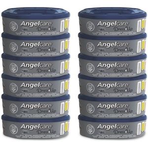 RECHARGE POUBELLE ANGELCARE Lot de 12 recharges octogonales pour Dre