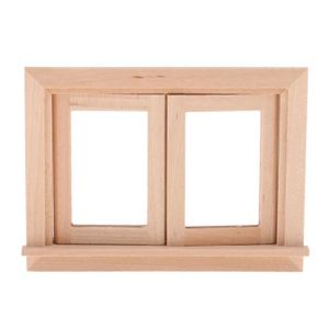 Fenêtre En Bois Miniature 1:12 Pour Maison De Poupée – Accessoire Déco Et Jouet Créatif