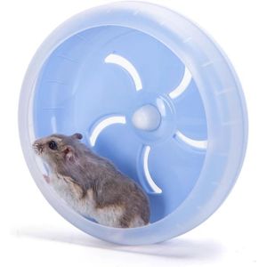 ROUE - BOULE D'EXERCICE Roue d'exercice pour Hamster, 17.5CM Roue Hamster Silencieuse Accessoire de Cage, Hamster de Jouet, Roue de Course Gerbilles (Bleu)
