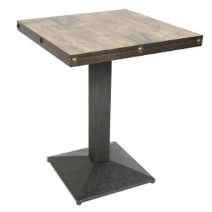 MANGE-DEBOUT Table de bar en bois carrée MIXMEST - Marron - Sty