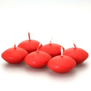 Acheter des Bougies flottantes ORNELLA, 50 pièces, rouge, Ø4,8cm, 5h
