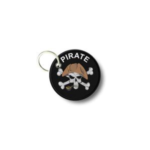 Porte-clés Rond Imprimé Double Face Style Viking - Neuf Avec étiquettes, Tissu Coloré