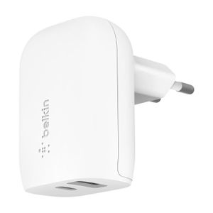 Belkin Chargeur Secteur Double USB 24W Charge Rapide Compact Belkin Boost Charge Blanc 