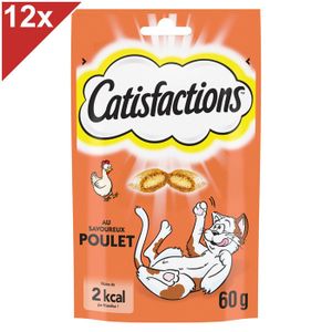 FRIANDISE CATISFACTIONS Friandises au poulet pour chat et chaton 12x60g