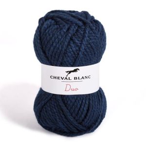 LAINE TRICOT - PELOTE Laines Cheval Blanc - DUO fil à tricoter 100% acry