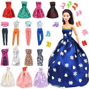 ACCESSOIRE POUPÉE Barbie accessoires vêtements de mode 5 ensembles de jupes + 10 paires de chaussures ccessoires de jouets