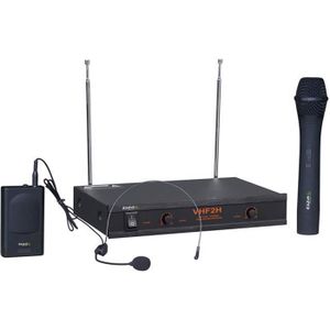 MICROPHONE - ACCESSOIRE IBIZA VHF2H Pack 2 micros VHF sans-fil avec casque