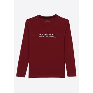 T-SHIRT KAPORAL - T-shirt bordeaux garçon 100% coton  EVENY