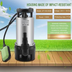 Pompe à Eau Usée En Acier Inox Pompe à Eau De Bassin 1100w