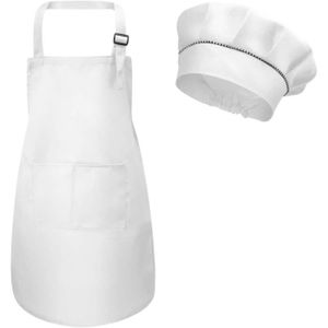 TABLIER DE CUISINE Tablier Enfant et Chapeau de Chef, Bambin Tablier 