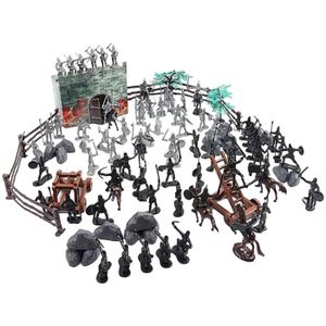 FIGURINE - PERSONNAGE 120pieces Knight Medieval Knight Soldat Toys Warriors Chevaliers Médiévaux pour Enfants Enfants Shiwaki