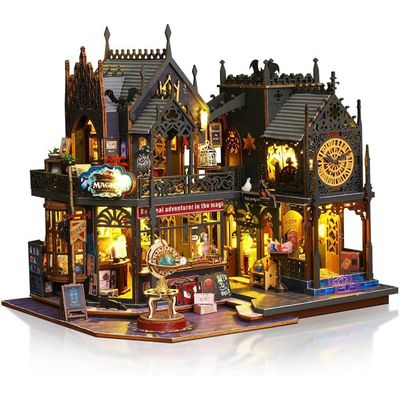 Cuteefun DIY Book Nook Kit, Maison de poupées Miniature DIY Kit Book Cuteefun DIY Book Nook Kit, Maison de poupées Miniature DIY Kit Book