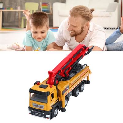 SASKATE Jouet Grue Et Camion Benne En Alliage – Modèle De Chantier – Pile LR44 Incluse – Cadeau Noël Enfant