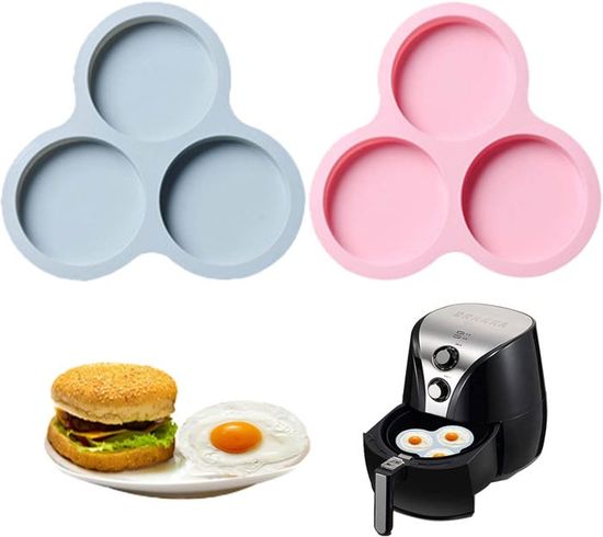 Lot De 4 Moules à œufs Avec Couvercle + Pinceau – Formes Amusantes (cœur, étoile…) – Antiadhésif – Rose – Sans BPA - 8