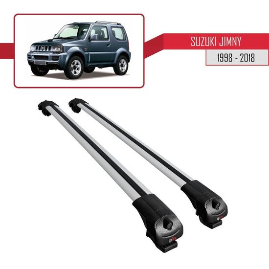 Barres De Toit Apline 3 Barres Aluminium Pour Suzuki Jimny 3 1998-2018 - Porte-Bagages Robuste Noir