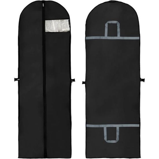 2pcs Housses De Vêtements Longues,noir Housse Robe Longue Anti Humidité