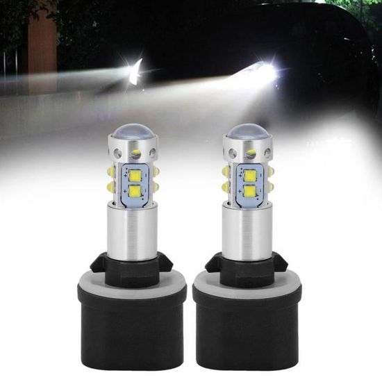 Kit De 2 Phares LED Moto - Blanc 6000K, IP67, 24W, Pour Moto, SUV, ATV - Éclairage Auxiliaire Puissant