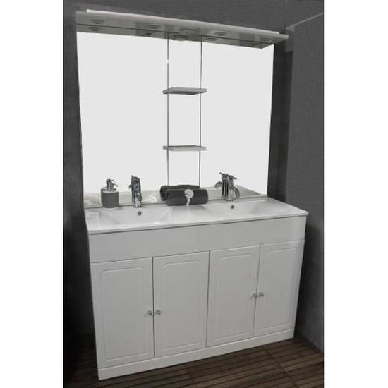Meuble Tolede Blanc 120 Cm Cdiscount Maison