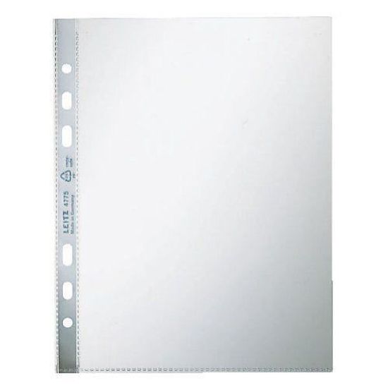 Lot De 100 Pochettes Perforées Transparentes Esselte Leitz - Format A4, Polypropylène 0.07mm, Ouverture Haut