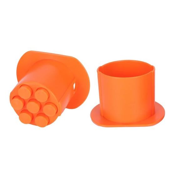 Hot Dog Maker Cevapcici Presse Manuelle – Moule à Saucisses Et Brochettes De Viande En Forme Hot-Dog (Orange)