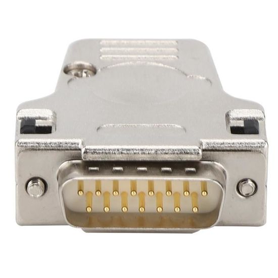 Willwewon Connecteur DB25 Mâle Sans Soudure – Boîtier Métal RS232 Vers 15 Broches – Câblage Facile & Robuste