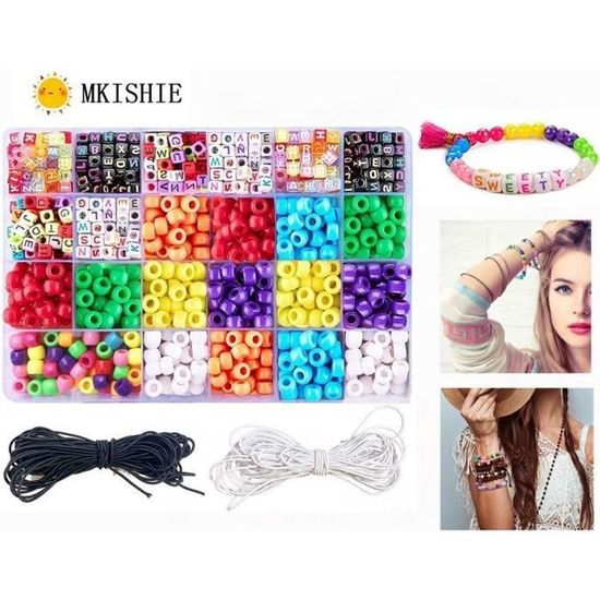 Gxueshan Lot De 1 000 Perles Pony En Acrylique Jaune Vif Pour Fabrication De Bracelets, Colliers, Bijoux, Boucles D'oreilles, Tressage Des Cheveux - 6 X 9 Mm