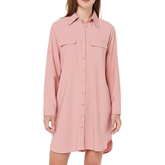 Robe Chemise En Jean Décontractée Femme - Manches Longues, Boutonnée, Ample Style Maxi - ZANZEA