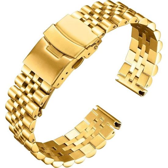 Bracelet En Acier Inoxydable Pour Fitbit Charge 6/Charge 5 - 18mm | Réglable Sans Outil | Unisexe, Confortable, Résistant à L'eau