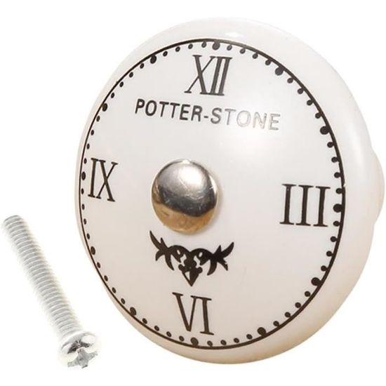 Seimneire Lot De 4 Boutons De Placard Vintage En Céramique Avec Vis De Montage En Forme De Citrouille Violet Foncé