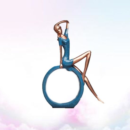 Maodom Figurines de yoga pour décoration d'intérieur – Figurines de méditation pour pose de yoga, figurine abstraite en résine, statue de méditation pour bibliothèque, décoration d'intérieur