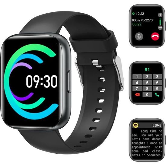 Montre Connectée Sport - Appels, 100+ Modes, 300mAh - Compatible IPhone/Android