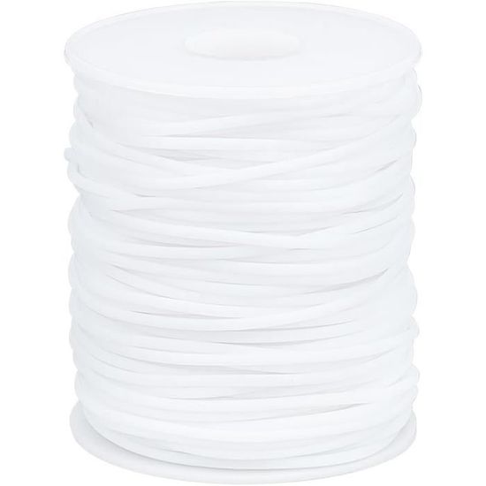 Sourcing Map Solide Caoutchouc Corde Tubes 10ft 1.5mm Diamètre Noir Caoutchouc Tube Pour Bricolage Artisanat Perlage Colliers Bracelet