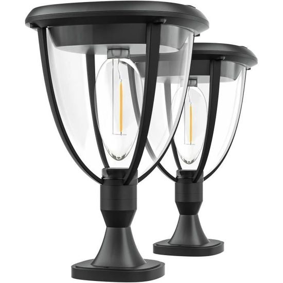 2 Lampes Solaires Extérieures En Forme D'hortensia - 600mAh, IP65, Lumière Chaude, Pour Jardin Ou Terrasse