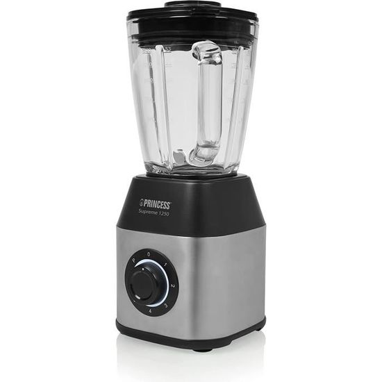 Blender Tristar BL-4482 - 350W, Bol Verre 1L, 2 Vitesses + Pulse - Noir - Pour Smoothies Et Glace