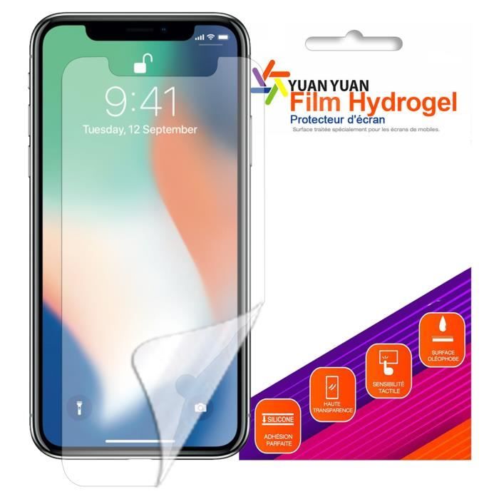 2 x Film Hydrogel Vitre Protection écran Iphone X / XS