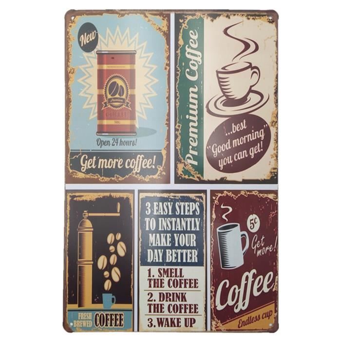 Vintage métal étain panneau affiche plaque bar bar club café marbre art déco muralProduit 2845